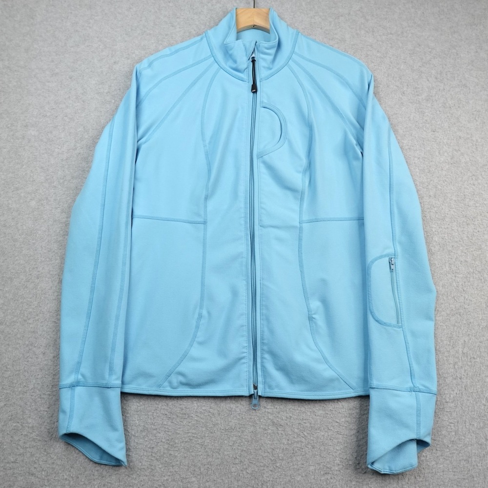 Zella Jacket Womens Small Blue Long Sleeve Full Zip Pocket Athletic Run Jogging